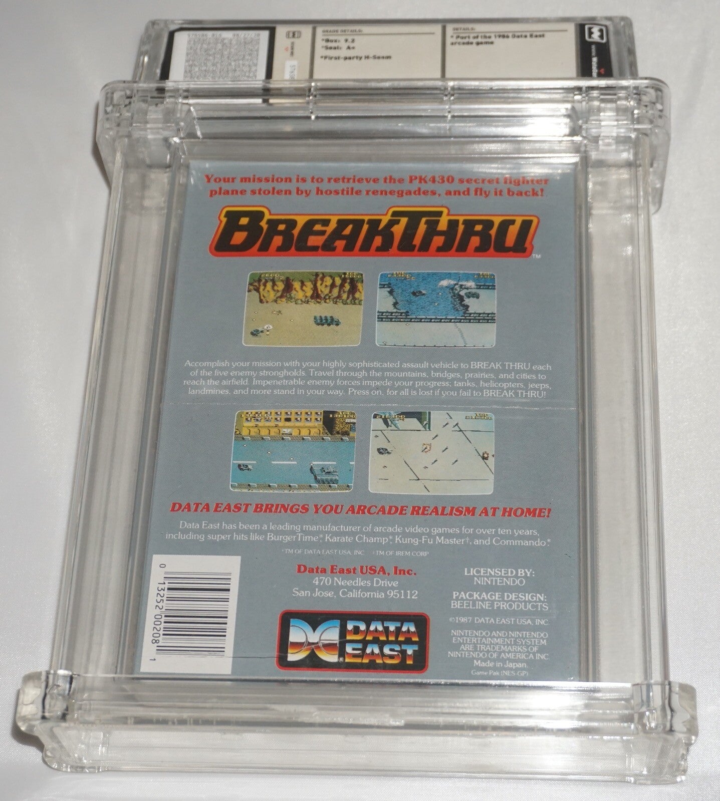 Breakthru (Nintendo NES) NEW Sealed WATA 9.2 A+