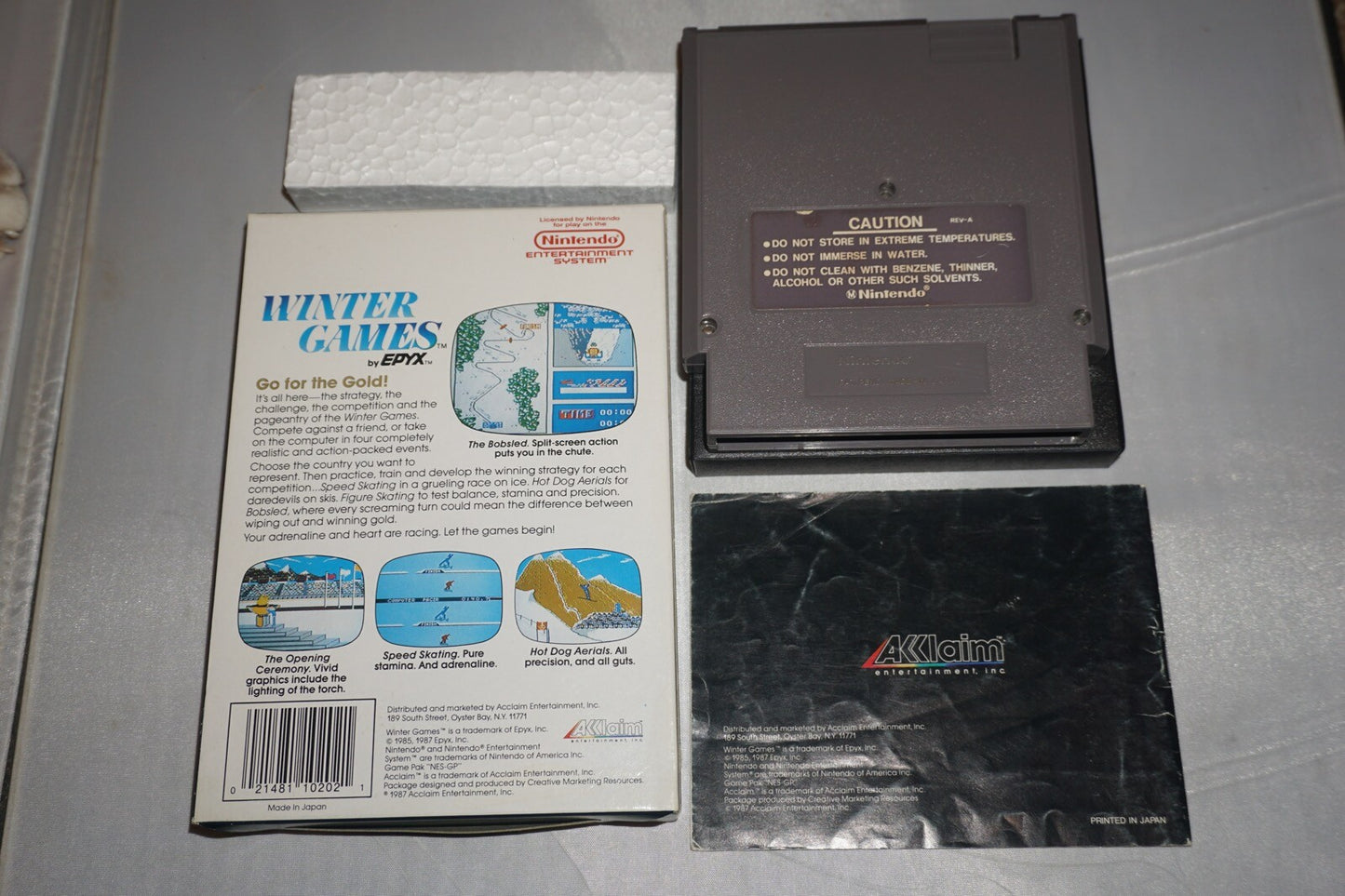 Winter Games (Nintendo NES) Complete in Box CIB
