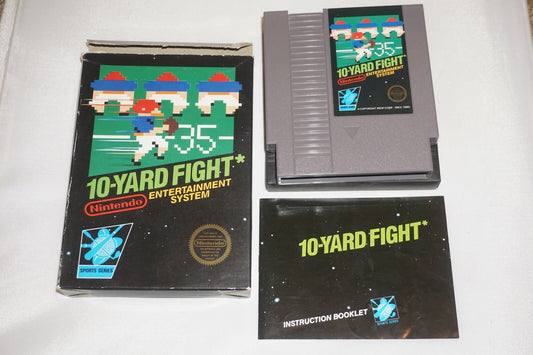 10 Yard Fight HANGTAB No Code (Nintendo NES) Complete in Box CIB #2
