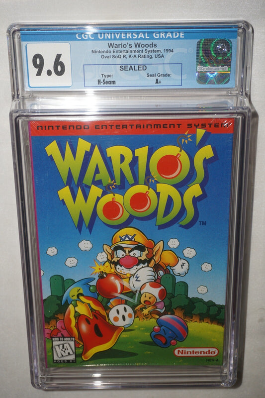 Wario’s Woods (Nintendo NES) CGC 9.6 A+ NEW Sealed