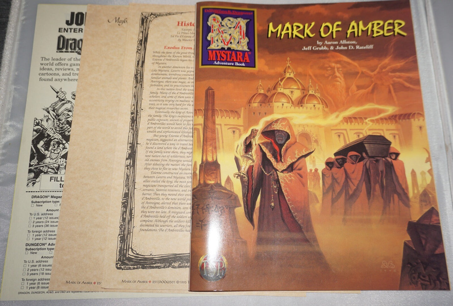 Advanced Dungeons & Dragons Mark of Amber (Interactive Audio CD) Complete CIB