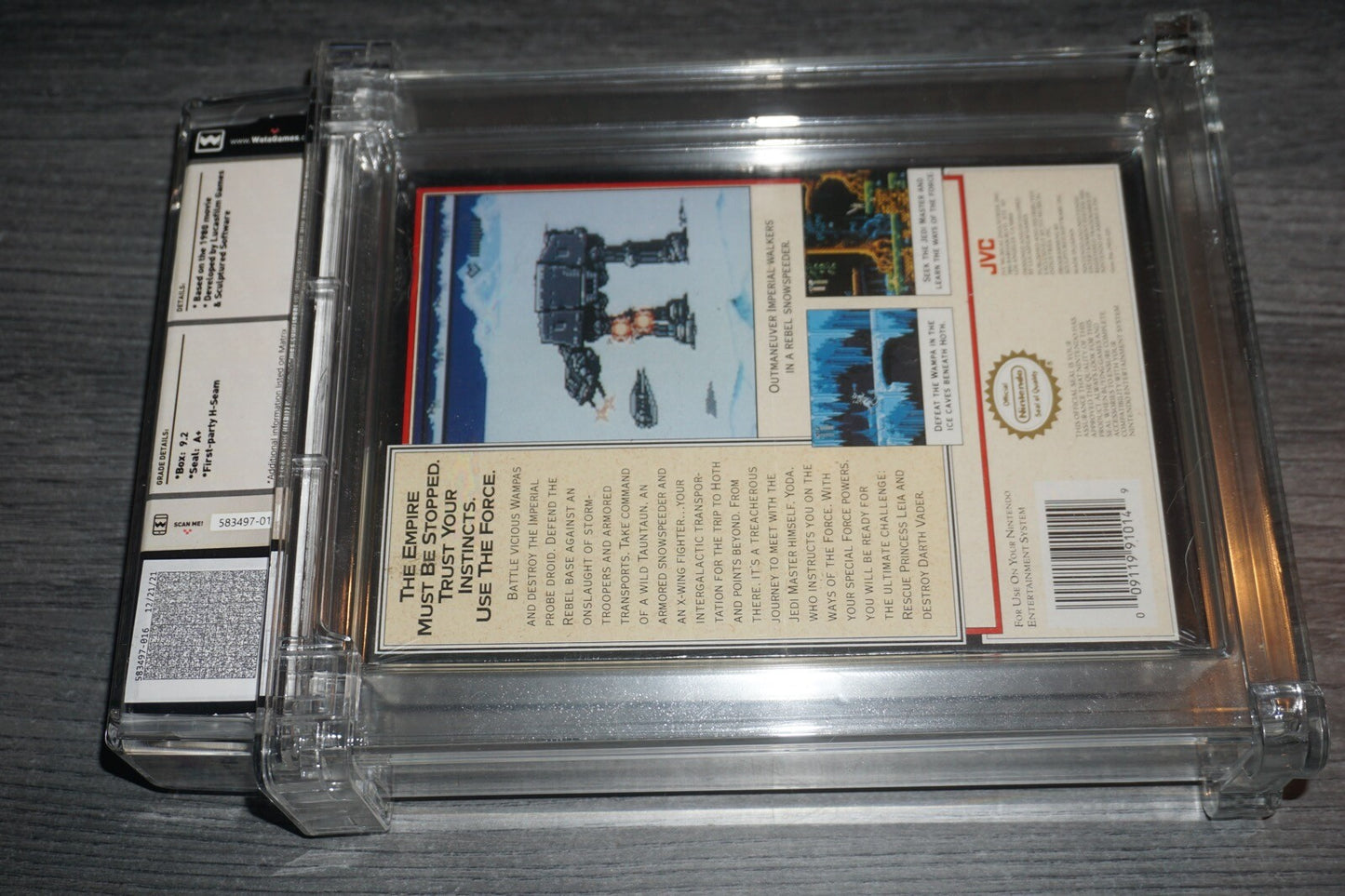 Star Wars Empire Strikes Back (Nintendo NES) WATA 9.2 A+ NEW Factory Sealed