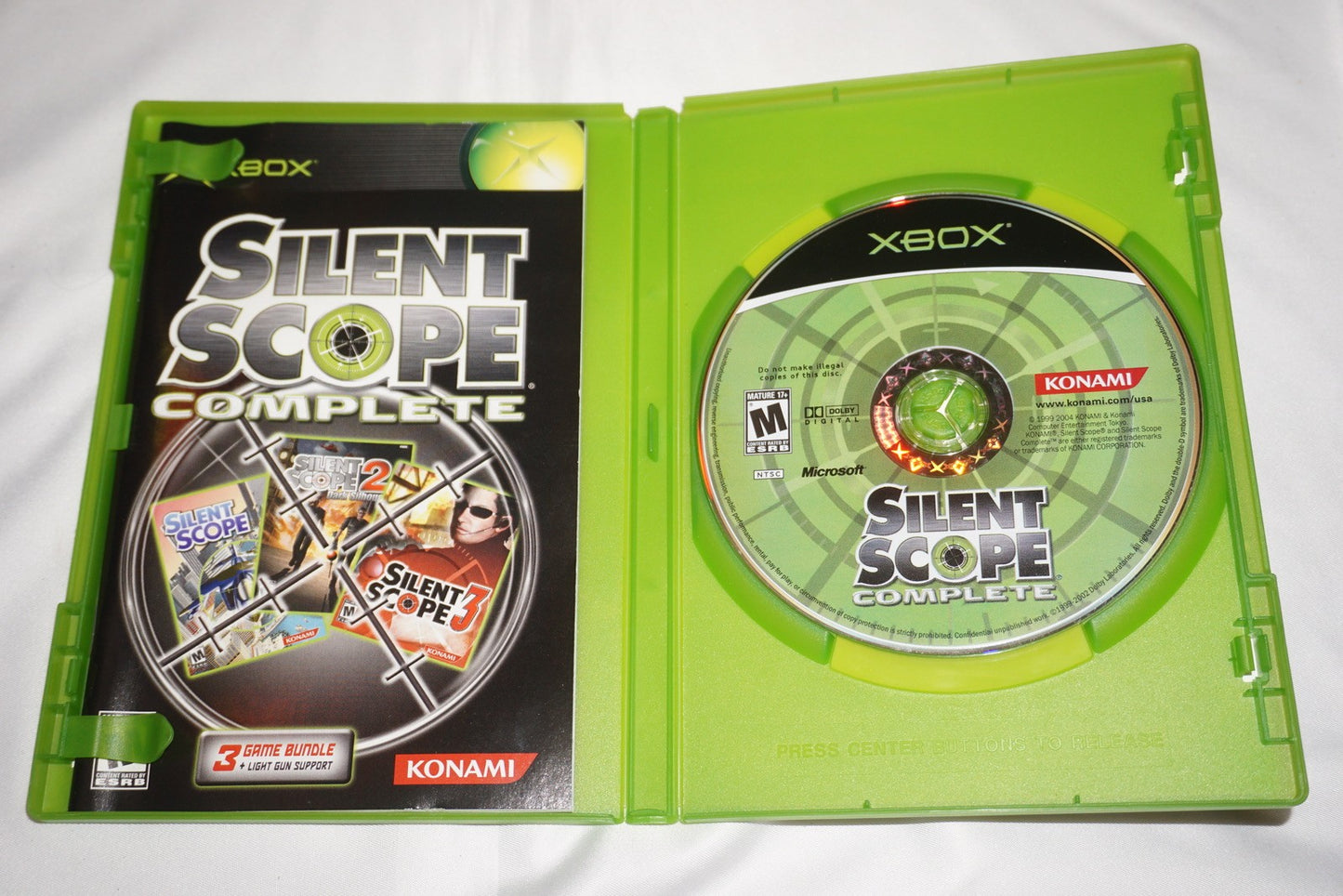 Silent Scope Light Rifle Gun (Microsoft Xbox) Complete in Box w/ Game Bundle