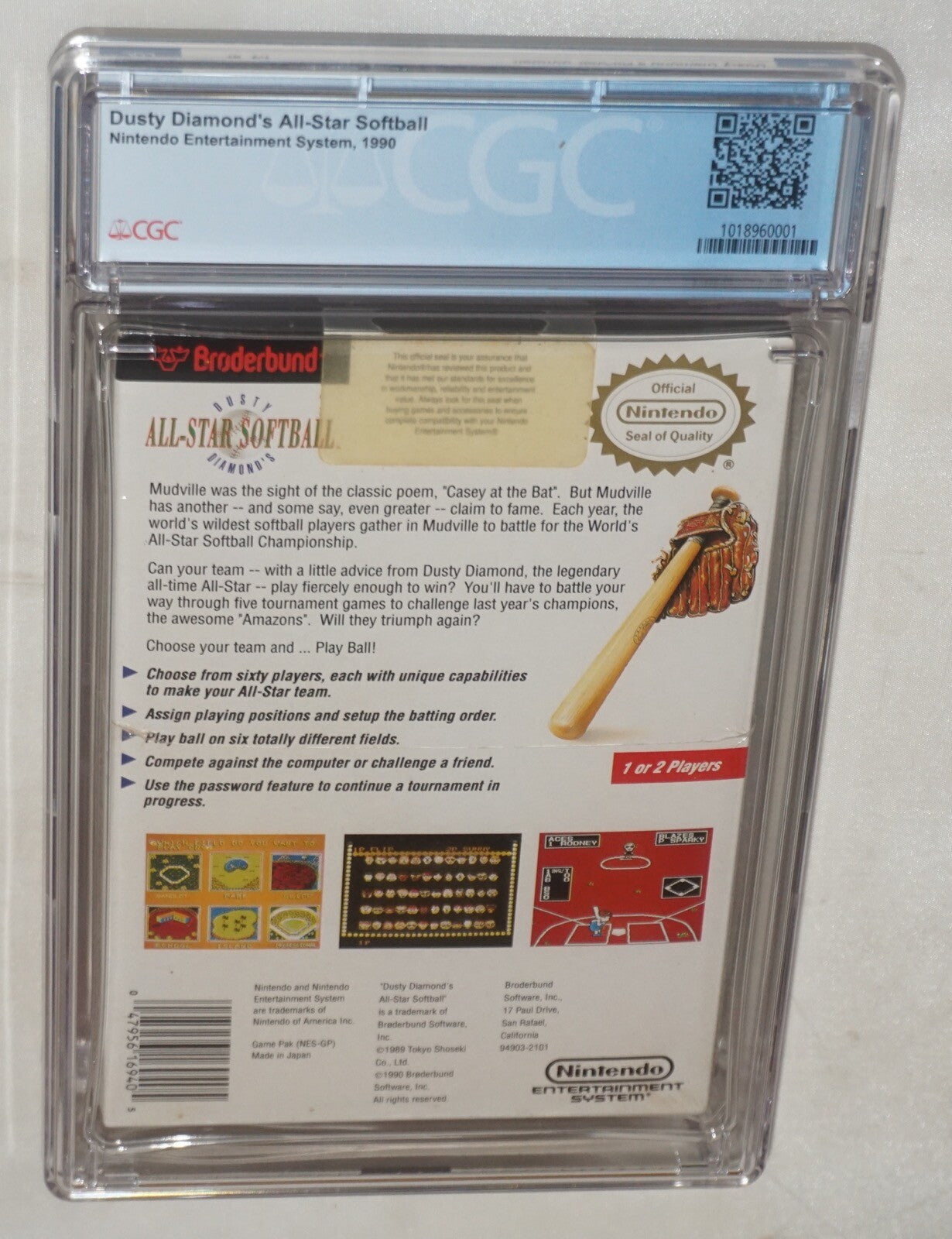 Dusty Diamond’s All Star Softball (Nintendo NES) CGC 9.4 A+ NEW Sealed