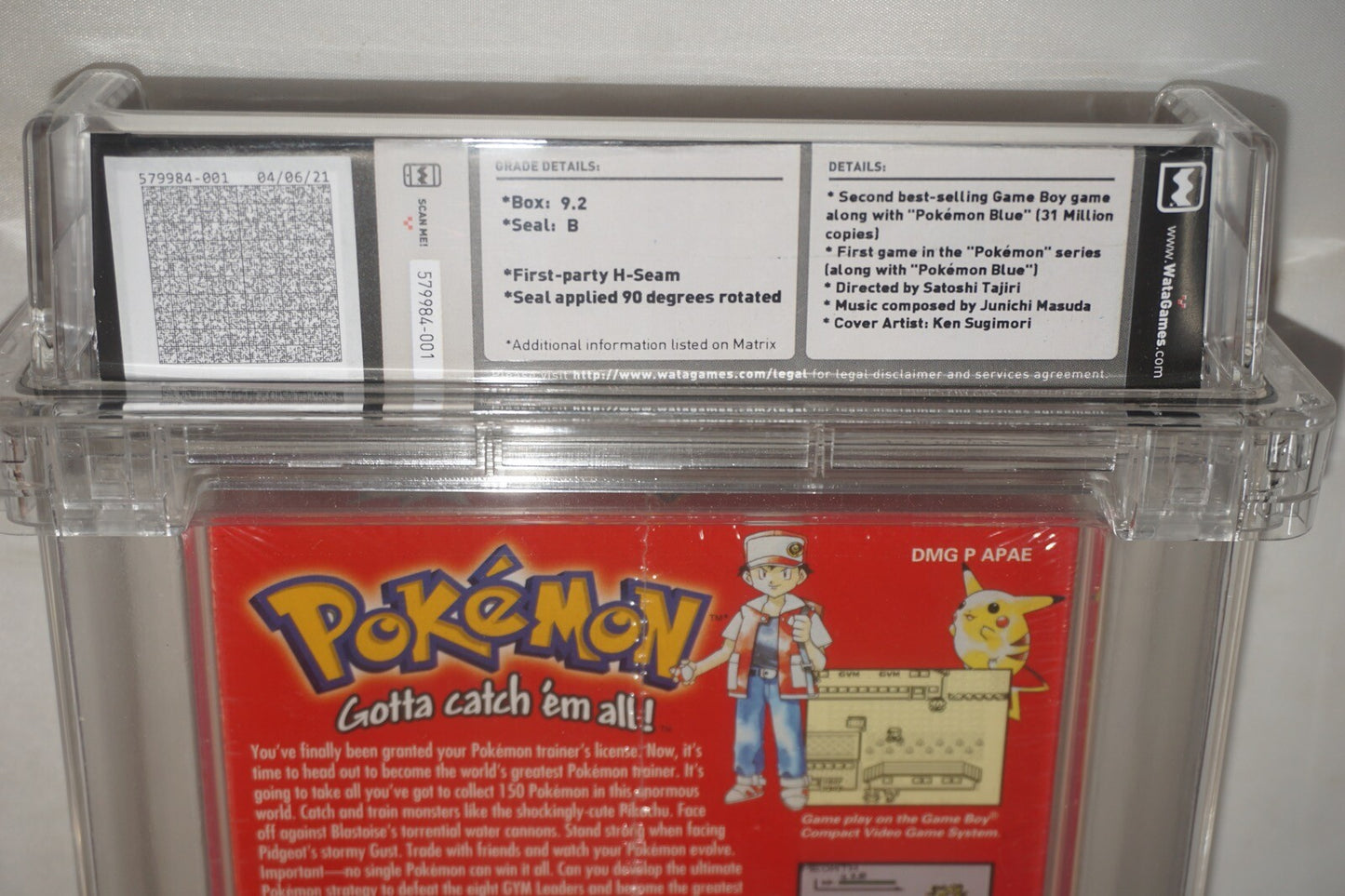 Pokemon Red Sandshrew (Nintendo Game Boy Gameboy) CGC 9.2 B NEW Sealed