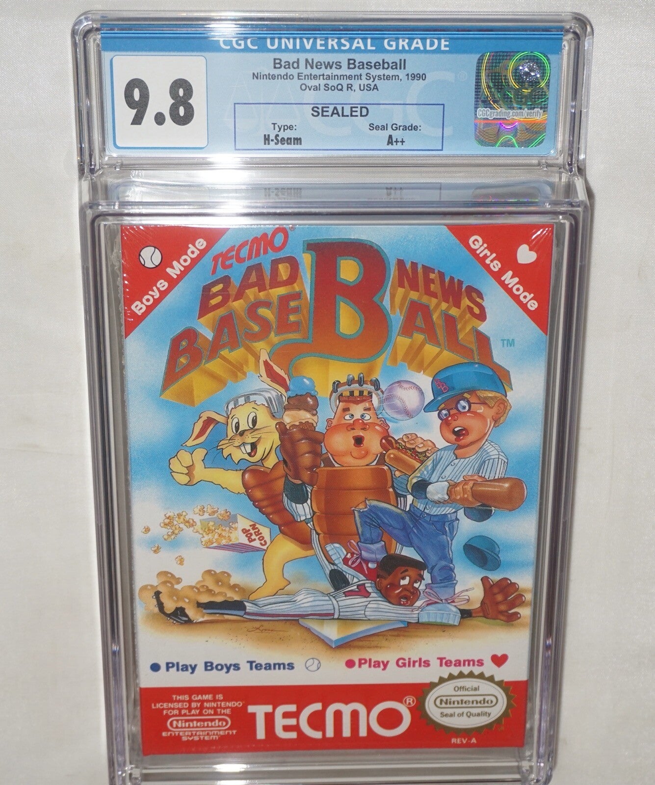 Bad News Baseball (Nintendo NES) CGC 9.8 A++ NEW Sealed