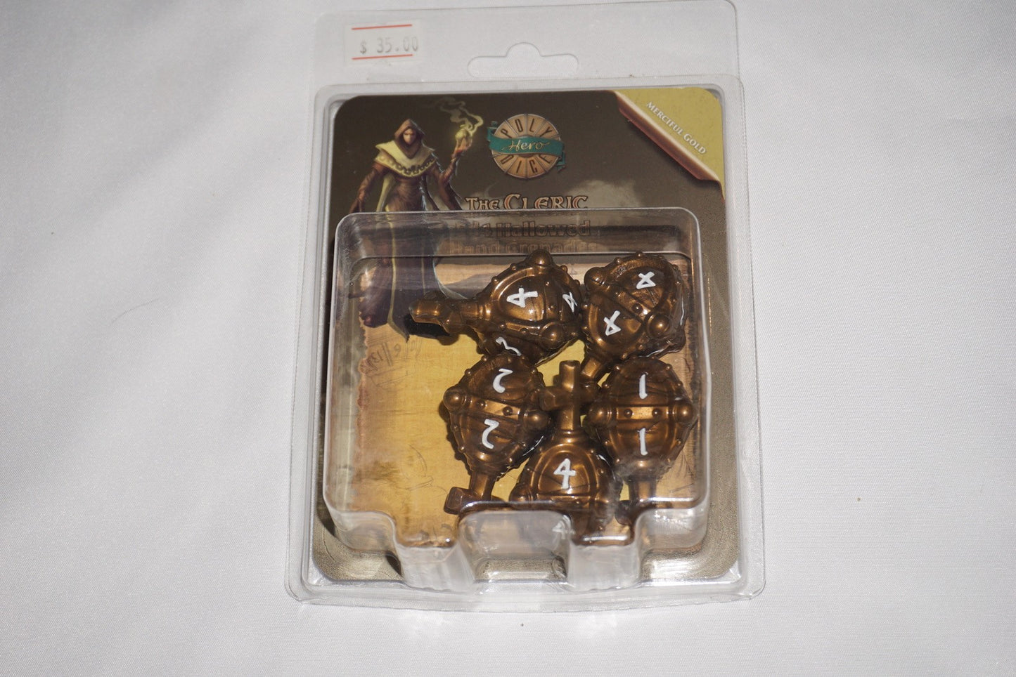 PolyHero Cleric 5d4 Hallowed Hand Grenades Merciful Gold NEW Sealed