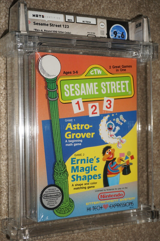 Sesame Street 123 (Nintendo NES) WATA 9.6 A NEW Factory Sealed Round Seal