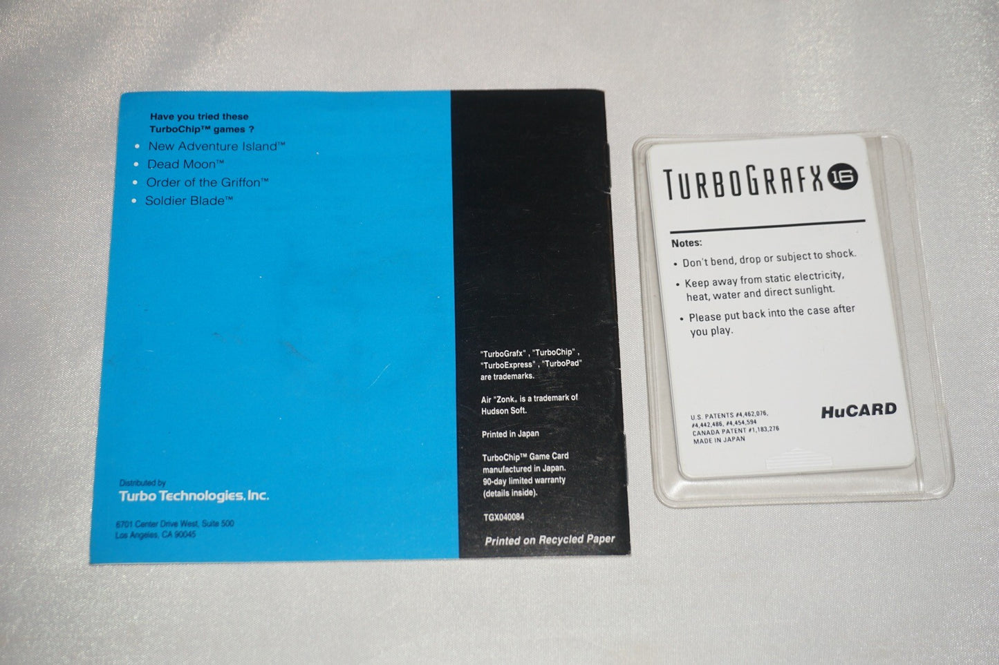 Air Zonk (Turbo Grafx 16 tg16) Complete in Box CIB Turbografx
