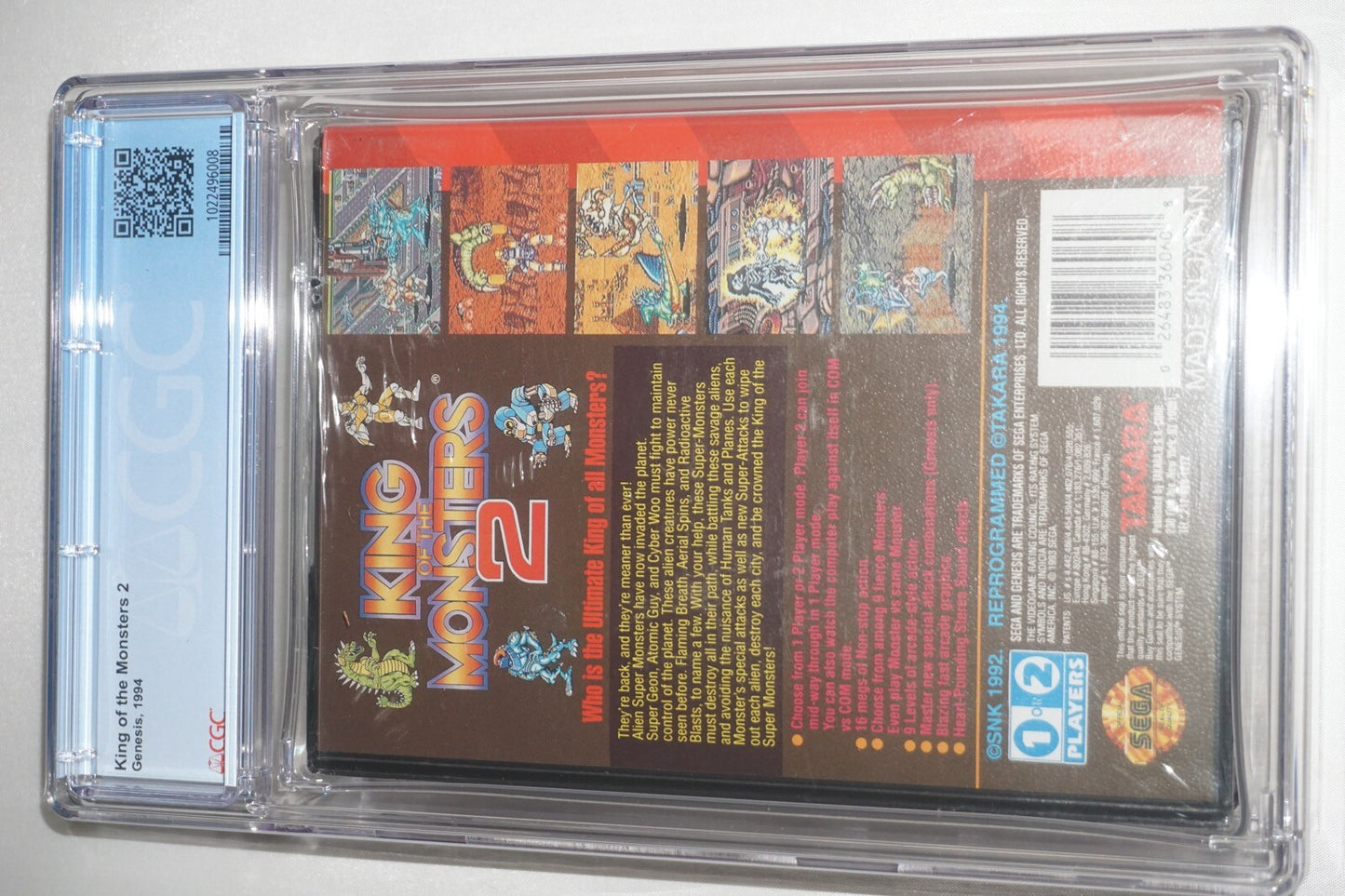 King of Monsters 2 (Sega Genesis) CGC 9.8 A NEW Sealed