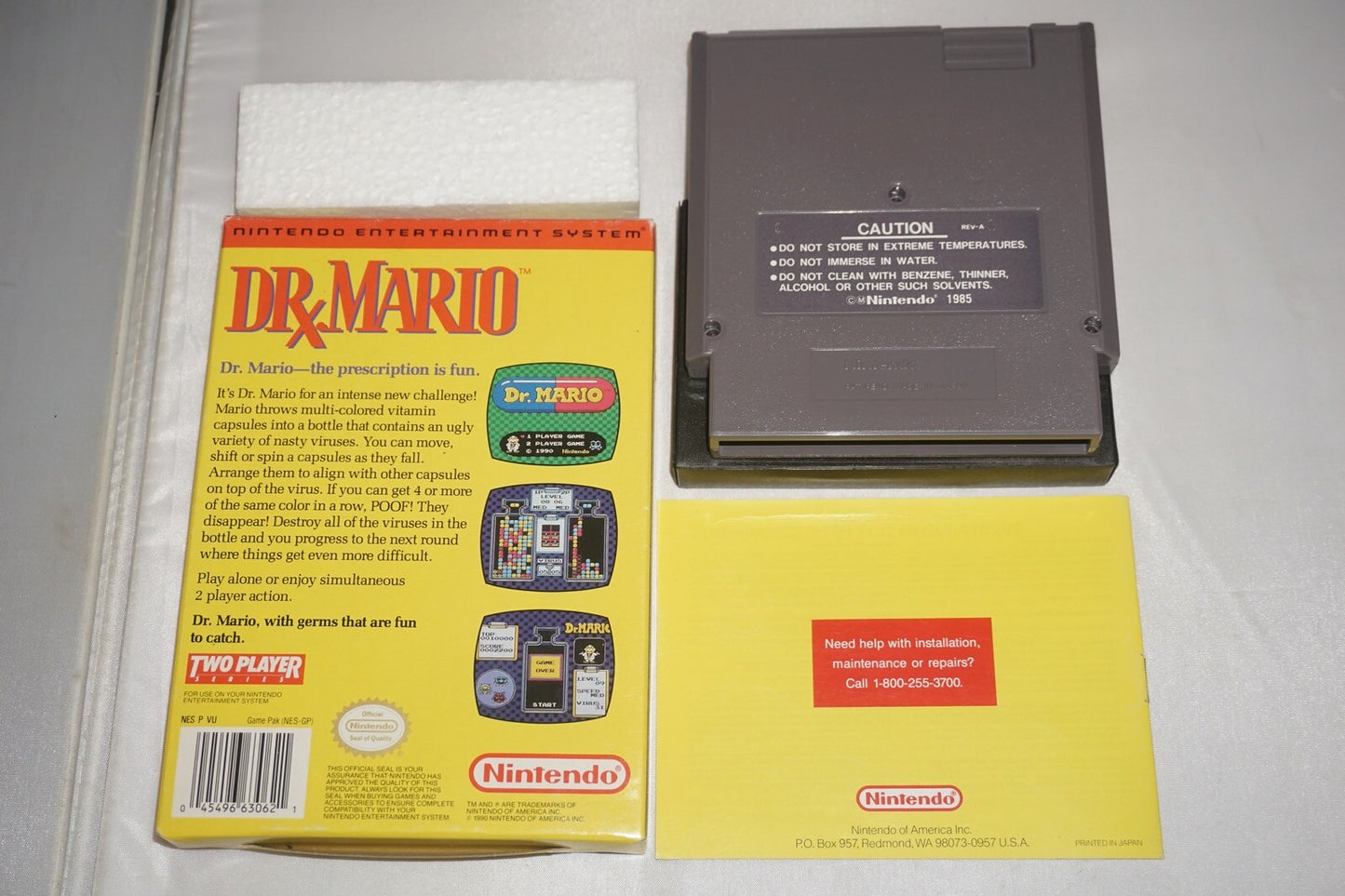 Dr Mario (Nintendo NES) Complete in Box CIB Near Mint #3