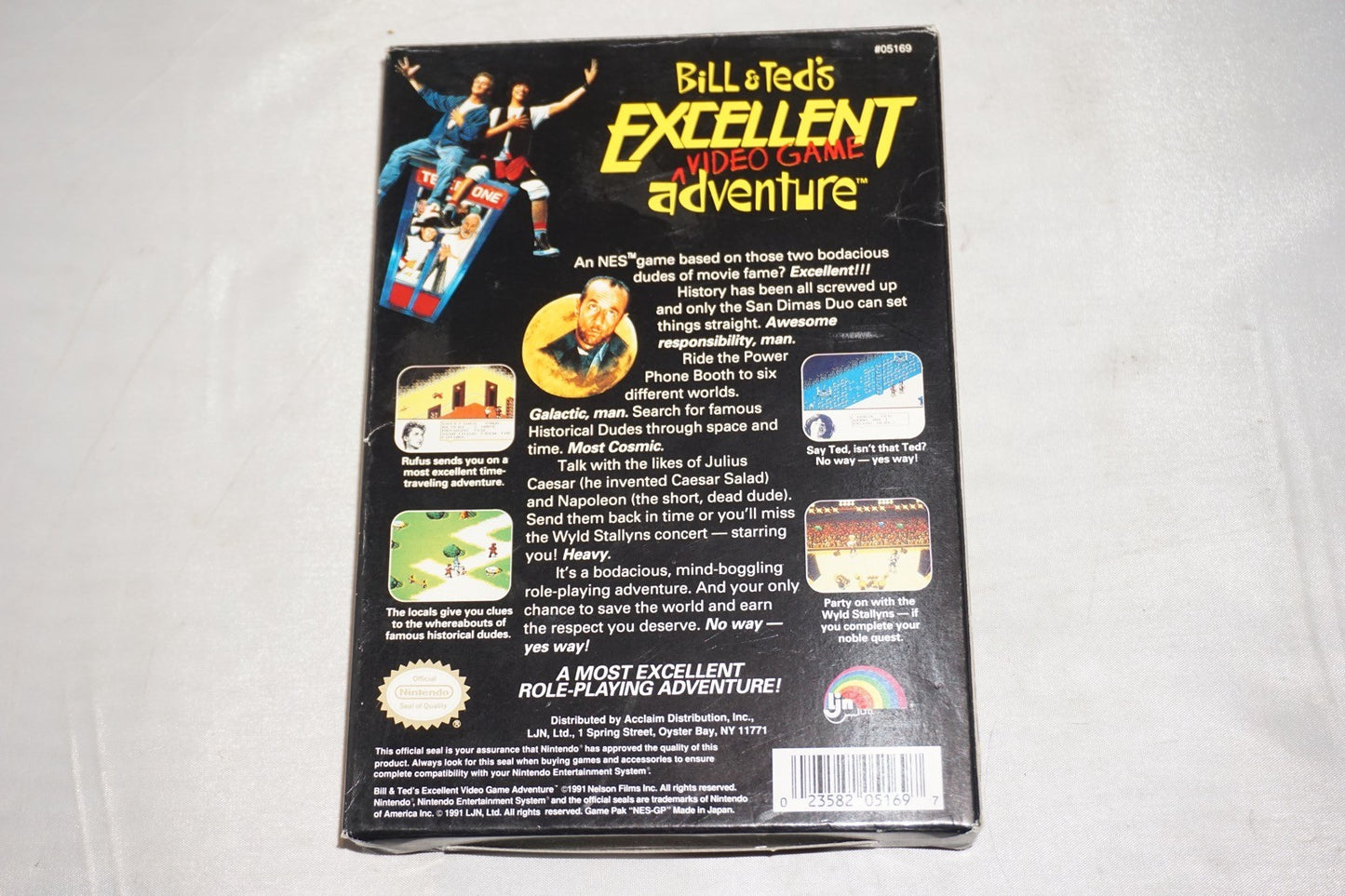 Bill & Ted's Excellent Adventure (Nintendo NES) Complete in Box CIB
