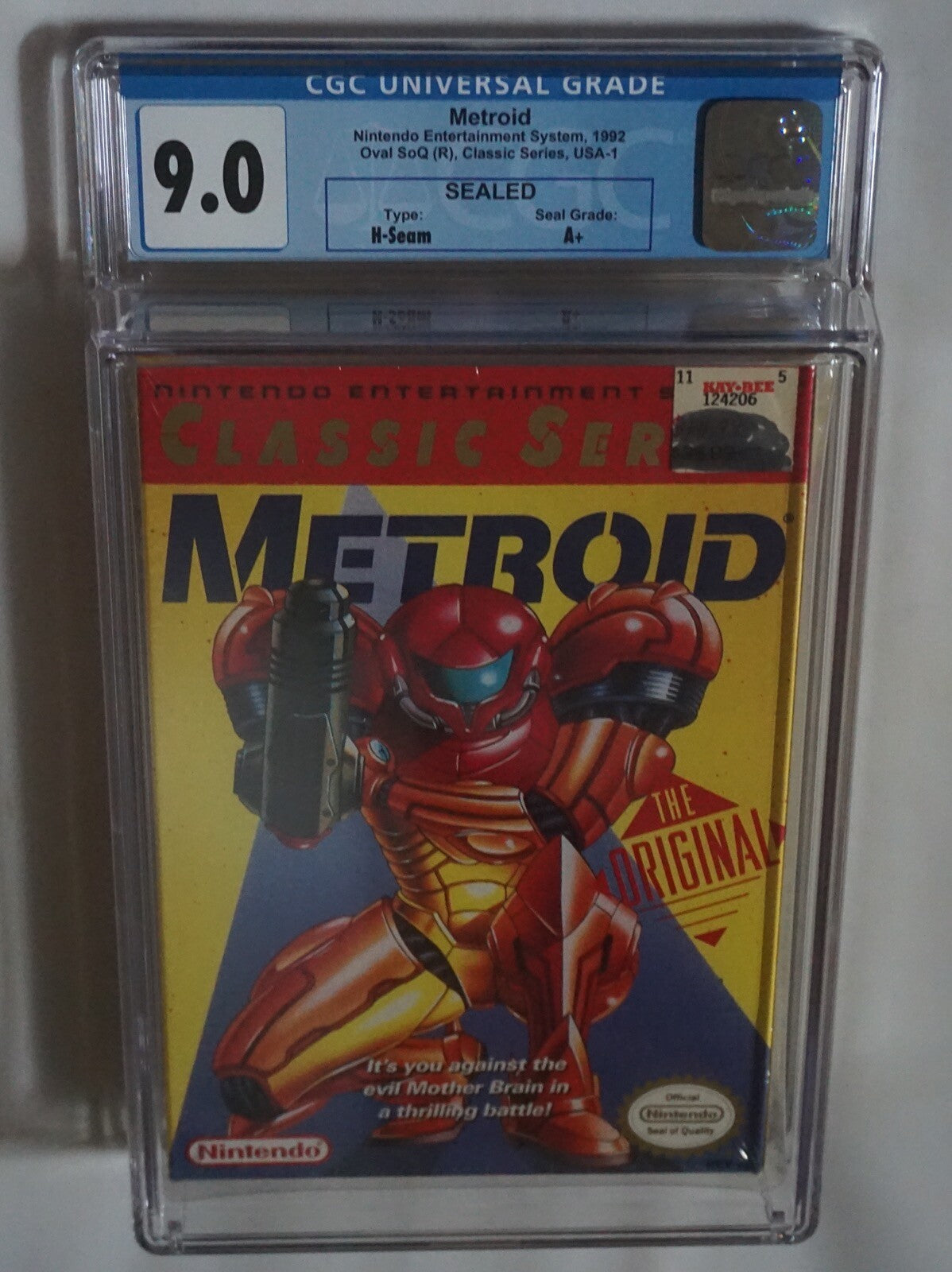 Metroid Classic (Nintendo NES) CGC 9.0 A+ NEW Sealed