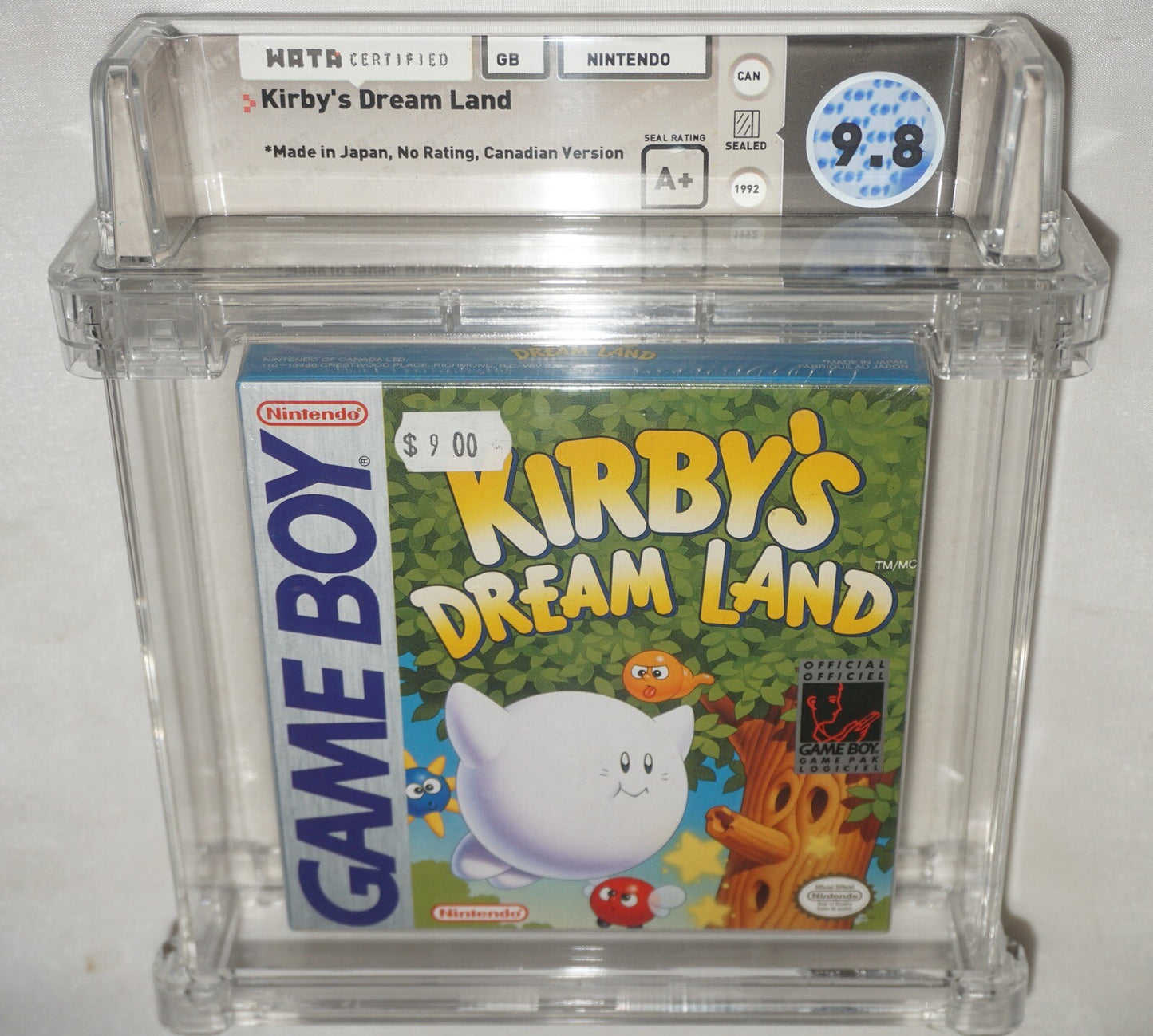 Kirby’s Dream Land CANADIAN (Nintendo Gameboy Game Boy) NEW Sealed WATA 9.8 A+