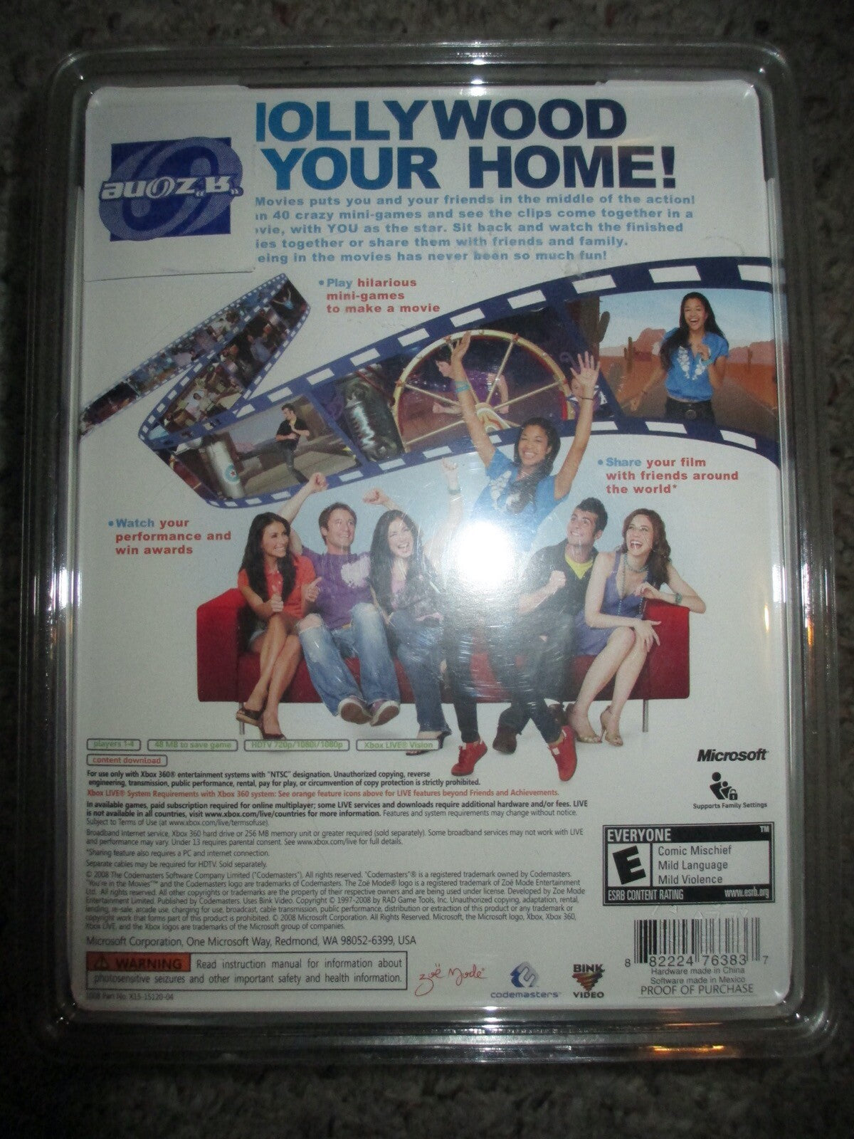 You're in the Movies (Microsoft Xbox 360, 2008) NEW Sealed w/ Camera