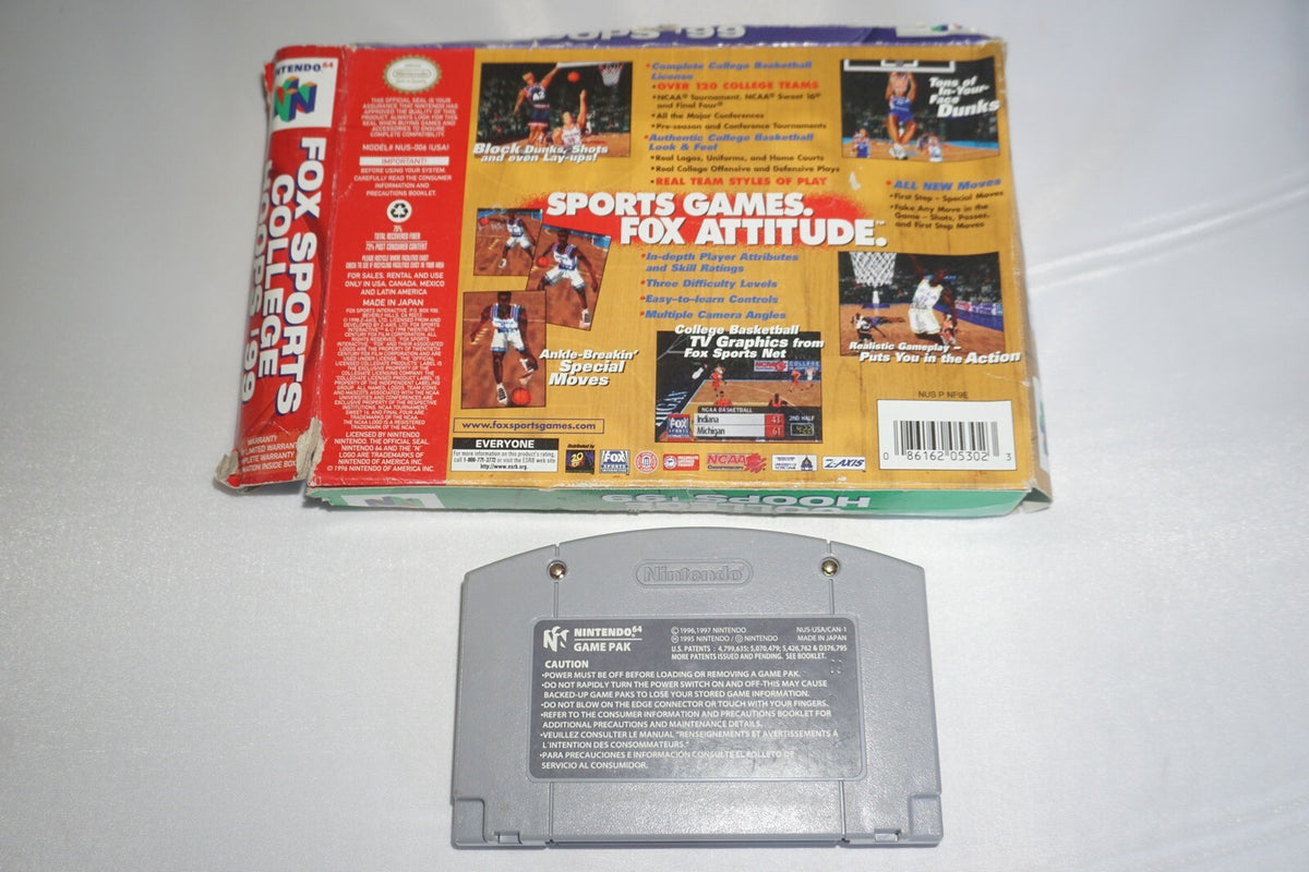 Fox Sports Hoops 99 (Nintendo 64 N64) with Box