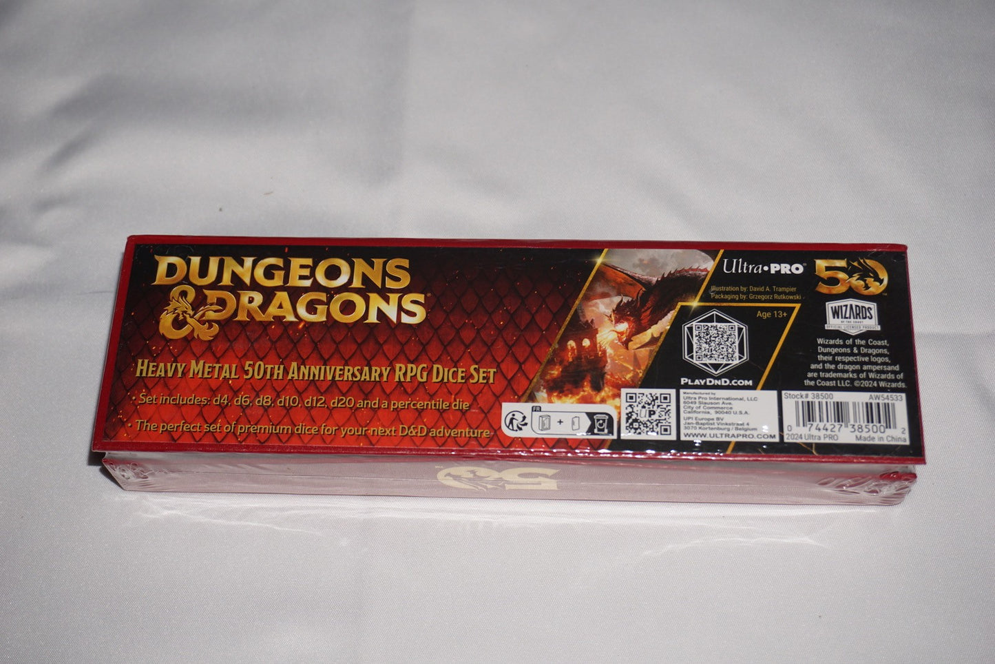 Ultra Pro Gold Heavy Metal 50th Anniversary Rpg Dice Set NEW