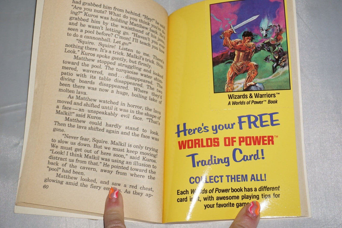 Wizards & Warriors Worlds of Power Book #5 w/ Trading Card