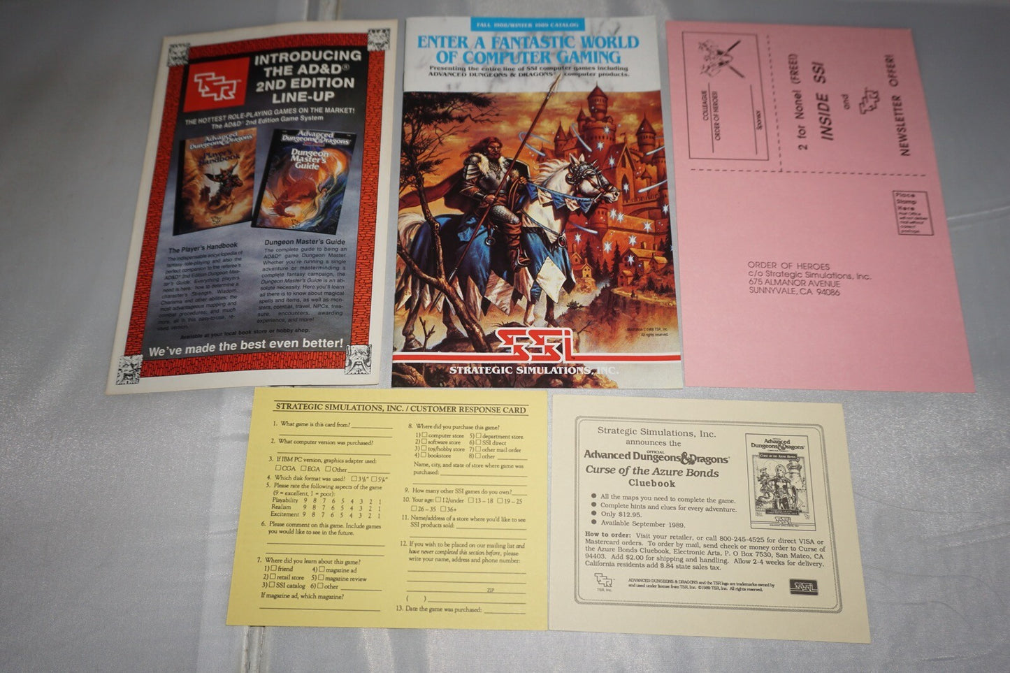 Advanced Dungeons & Dragons Curse of Azure Bonds (PC IBM) Complete in Box CIB