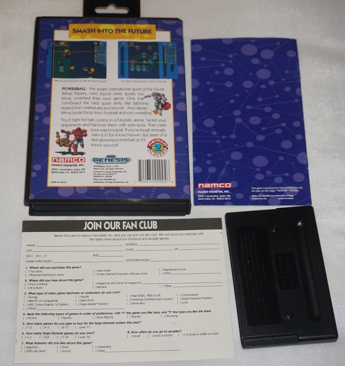 Powerball (Sega Genesis) Complete In Case w/ Reg Card