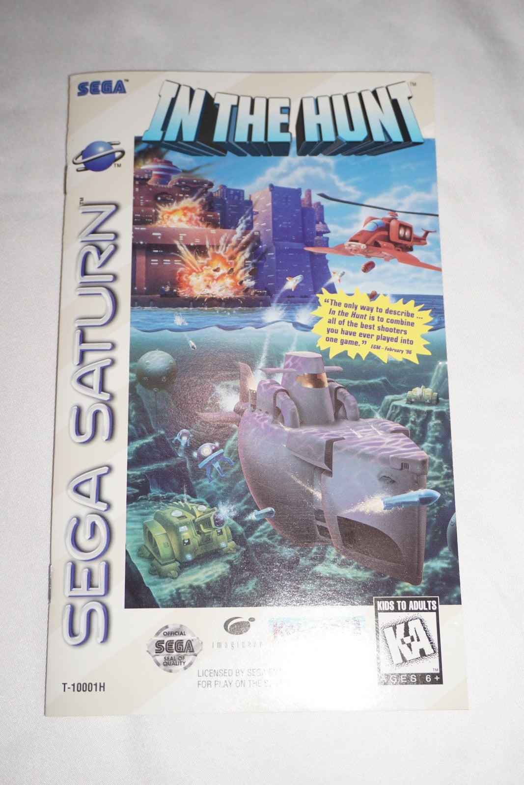 In the Hunt (Sega Saturn) Complete w/ Reg Card