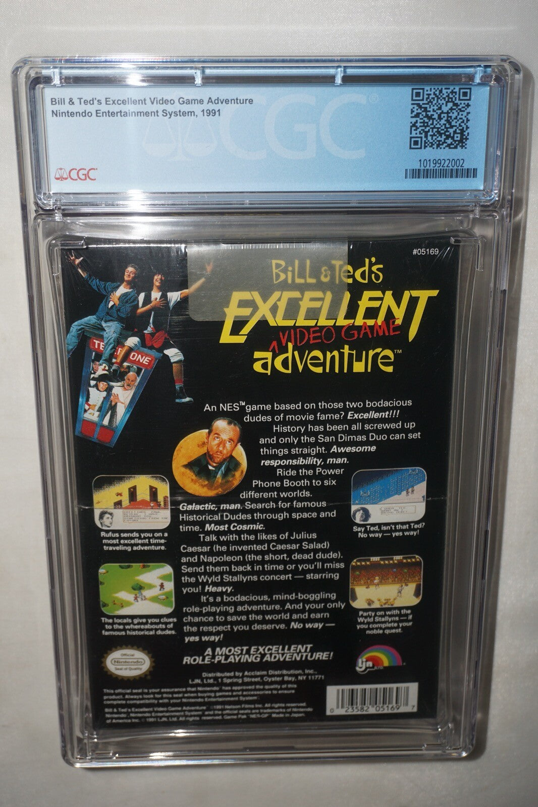 Bill & Ted’s Excellent Adventure (Nintendo NES) CGC 9.6 A+ NEW Sealed
