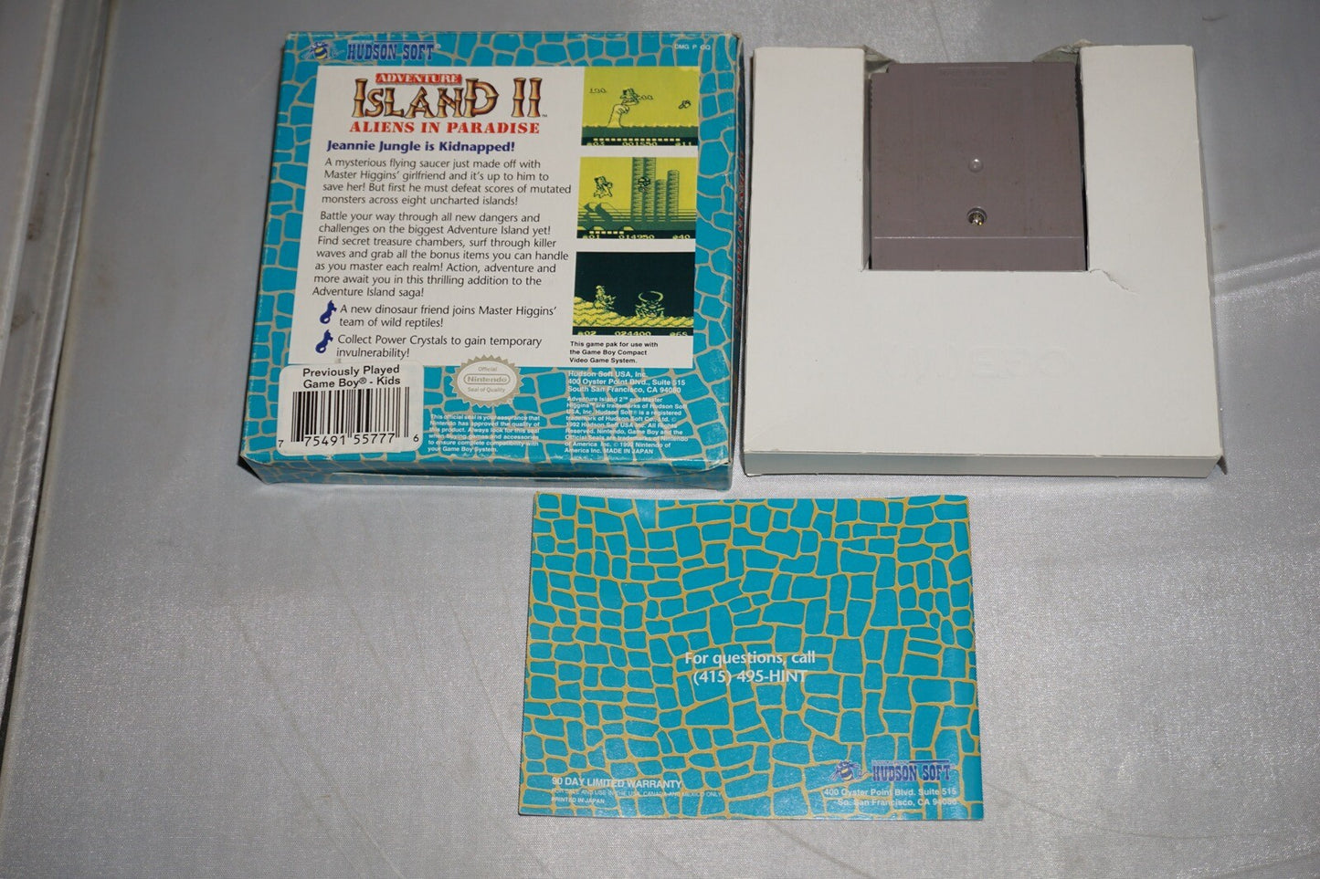 Adventure Island II 2 (Nintendo Gameboy Game Boy) Complete CIB