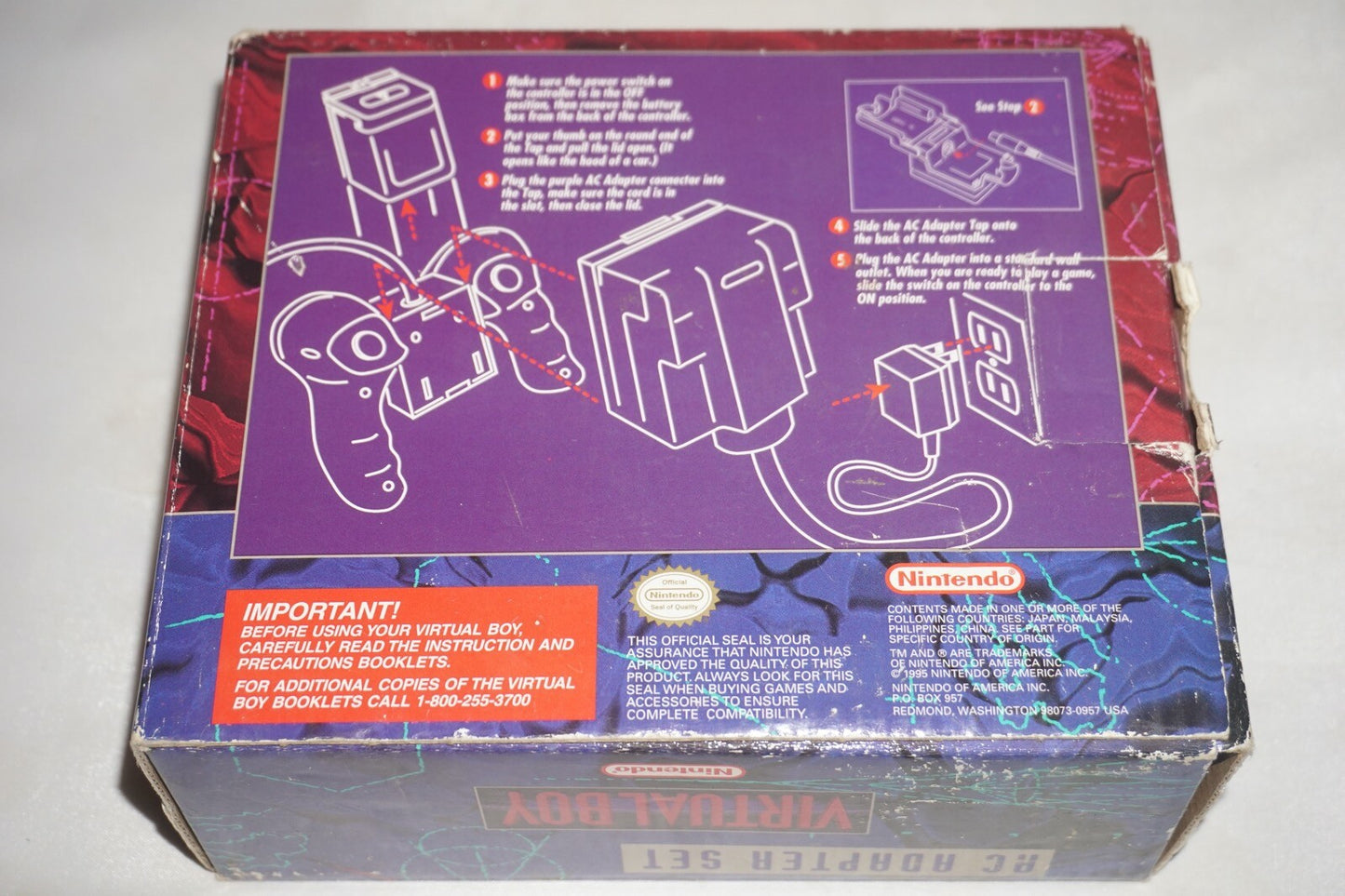 Ac Adapter Set (Nintendo Virtual Boy) New in Box Official