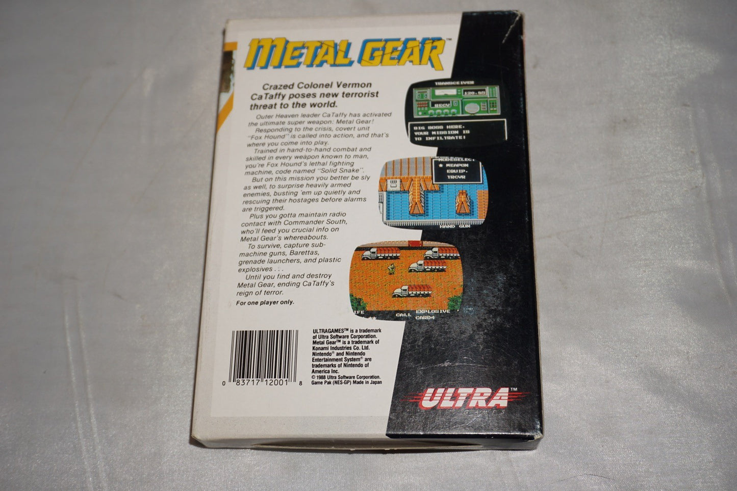 Metal Gear (Nintendo NES) Complete in Box w/ Map CIB