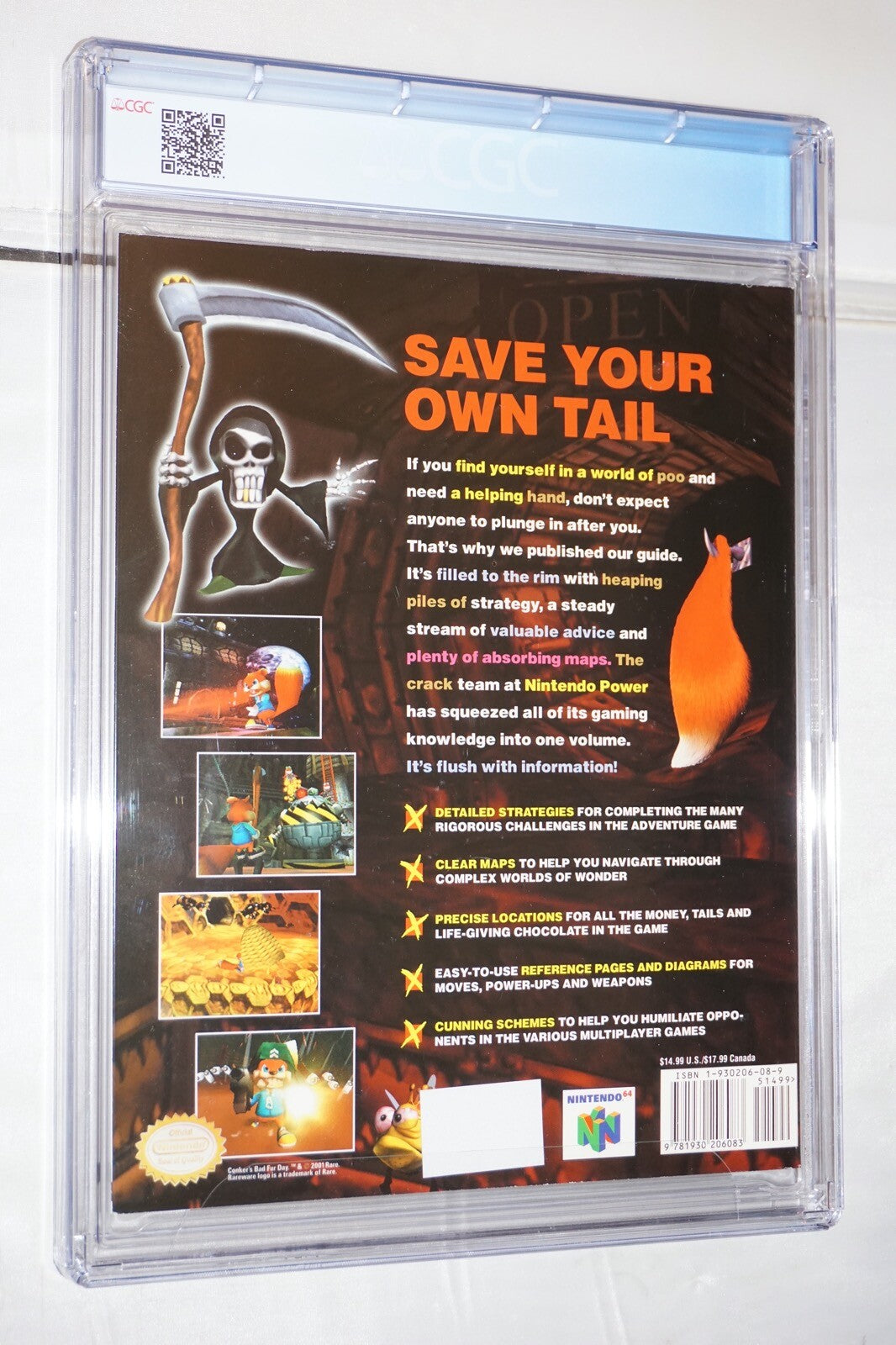 Conker's Bad Fur Day Power Player's Guide Nintendo 64 N64 CGC 9.4