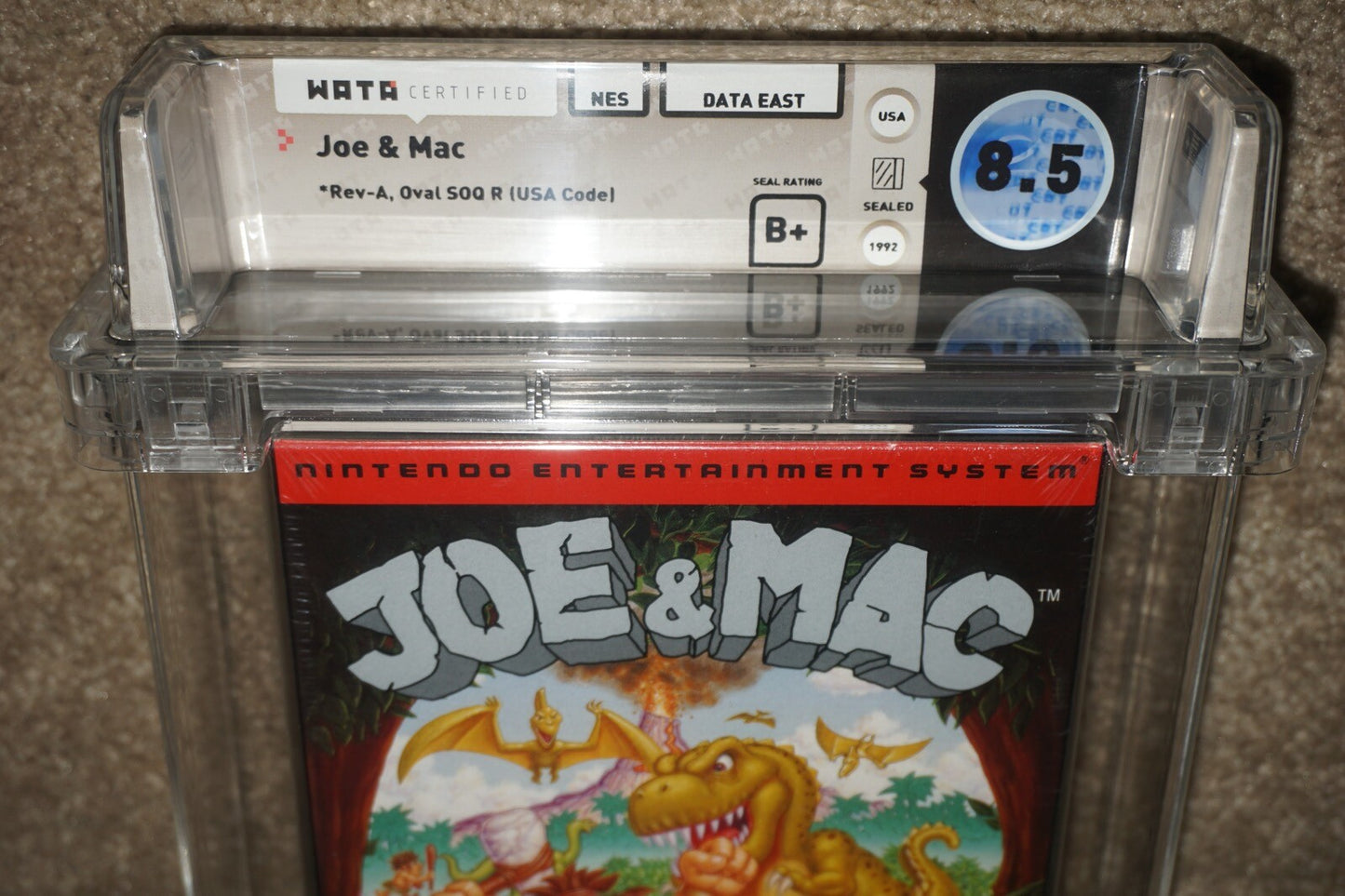 Joe & Mac (Nintendo NES) WATA 8.5 B+ NEW Factory Sealed