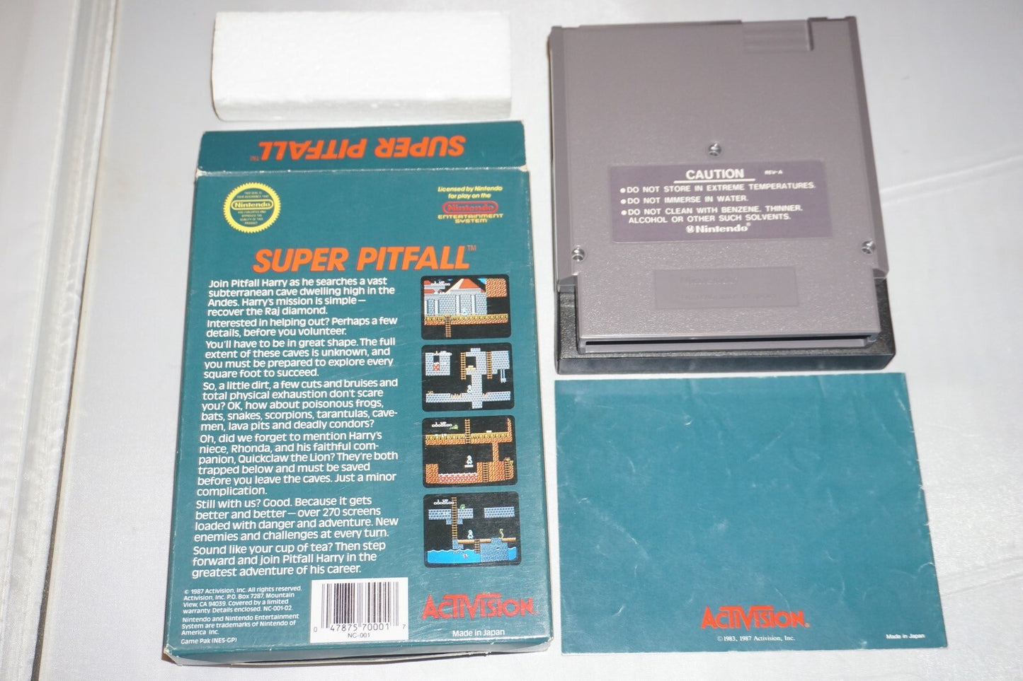 Super Pitfall Non Rev A (Nintendo NES) Complete in Box CIB #1