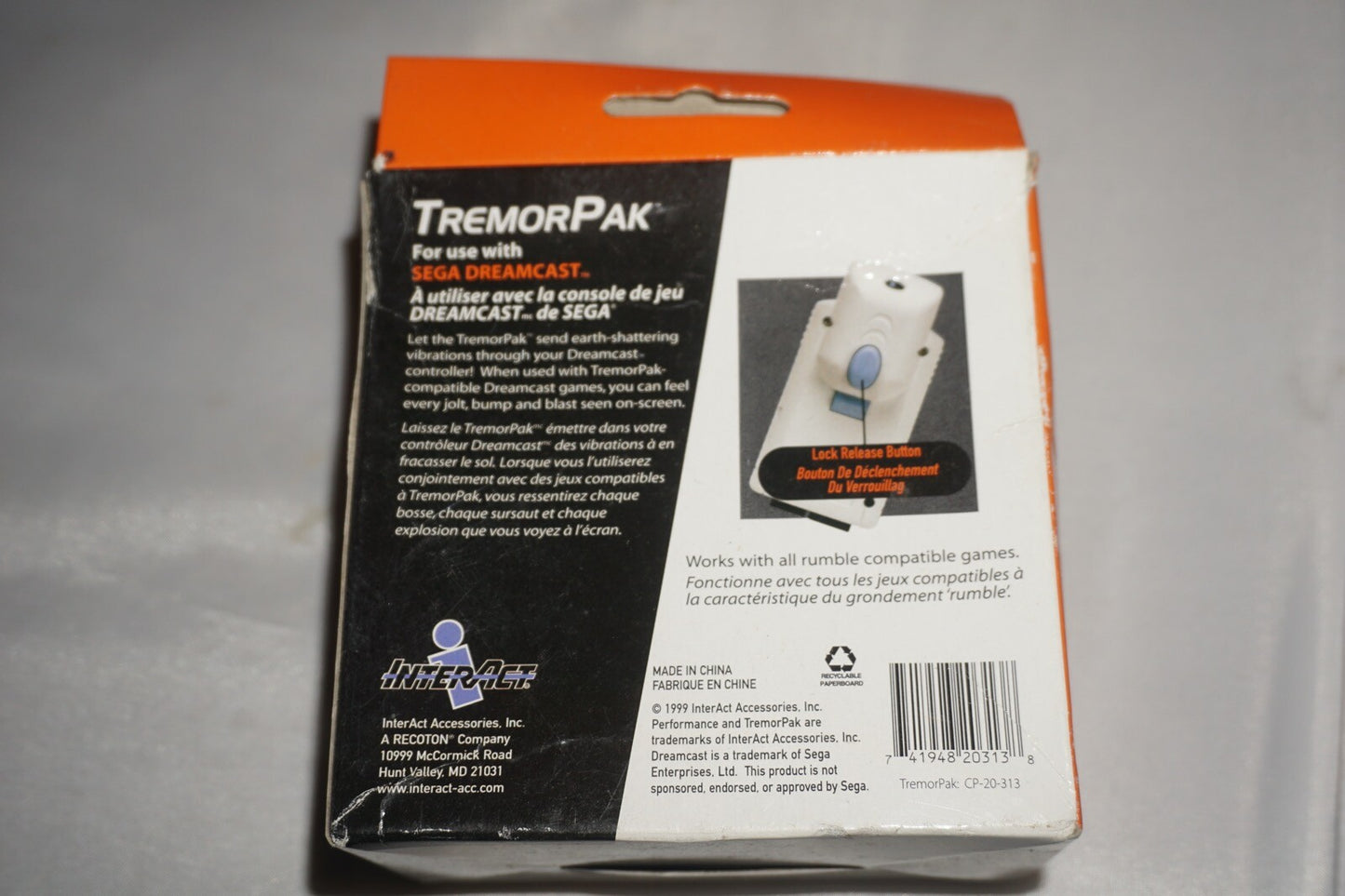 Tremor Pak (Sega Dreamcast) NEW Sealed Performance Pack
