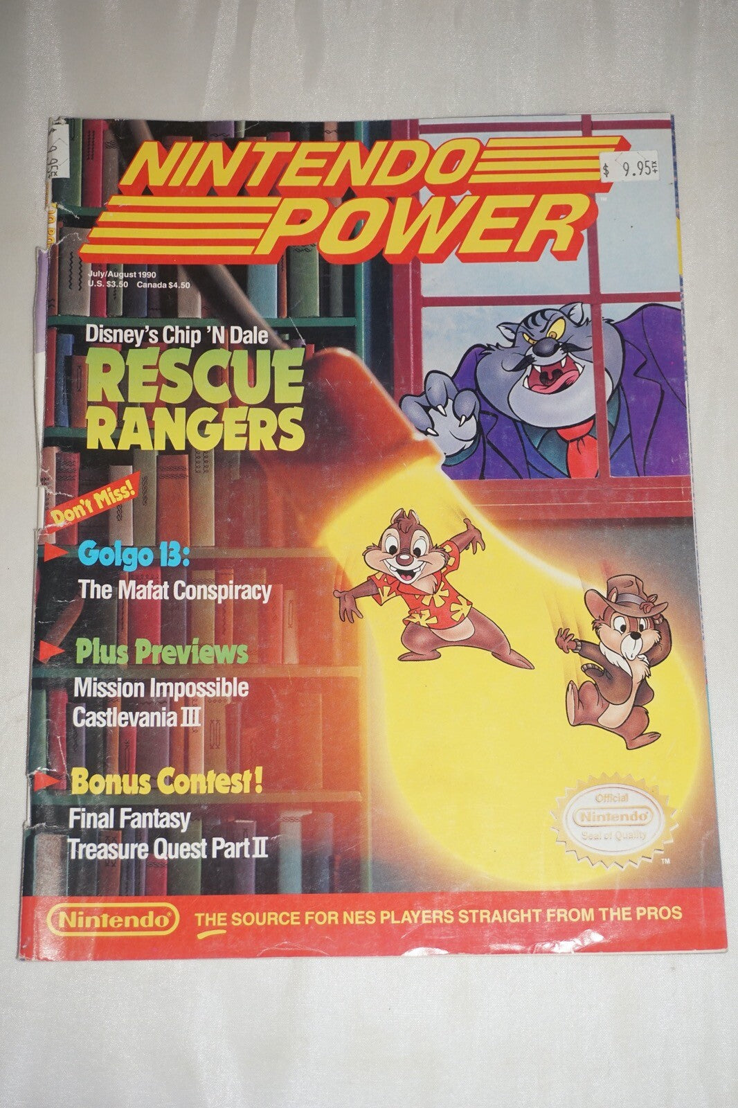 July/August 1990 Chip N Dale Nintendo Power Magazine #4 Poster
