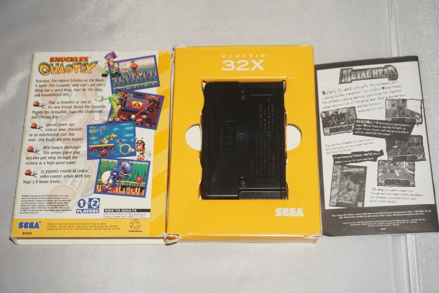 Knuckles Chaotix (Sega 32x) Complete In Box CIB