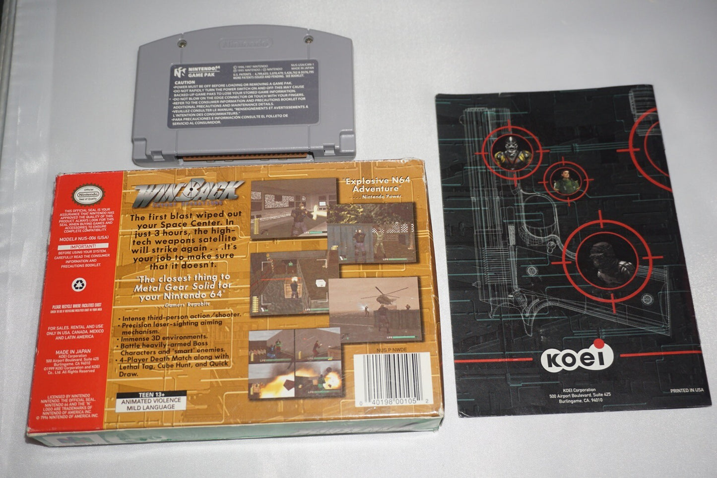 Winback Covert Operations (Nintendo 64 N64) Complete in Box CIB