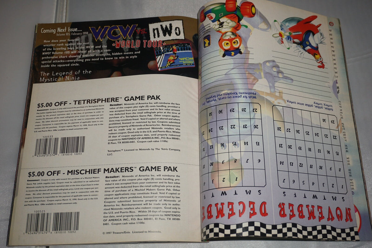 Nintendo Power Vol 104 Yoshi's Story Magazine #2 Poster Calendar