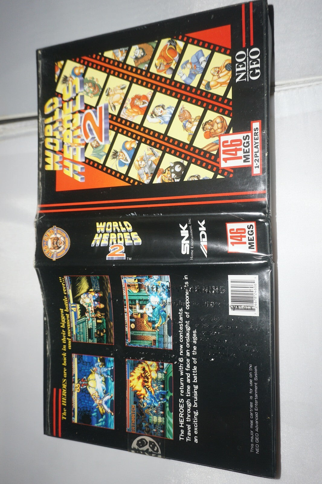 World Heroes 2 Dog Tag (Neo Geo AES English) Complete in Box