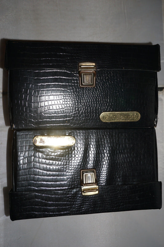 Pair of Black Croc Cartridge Carrying Case (Nintendo NES) Set of 2 Lot