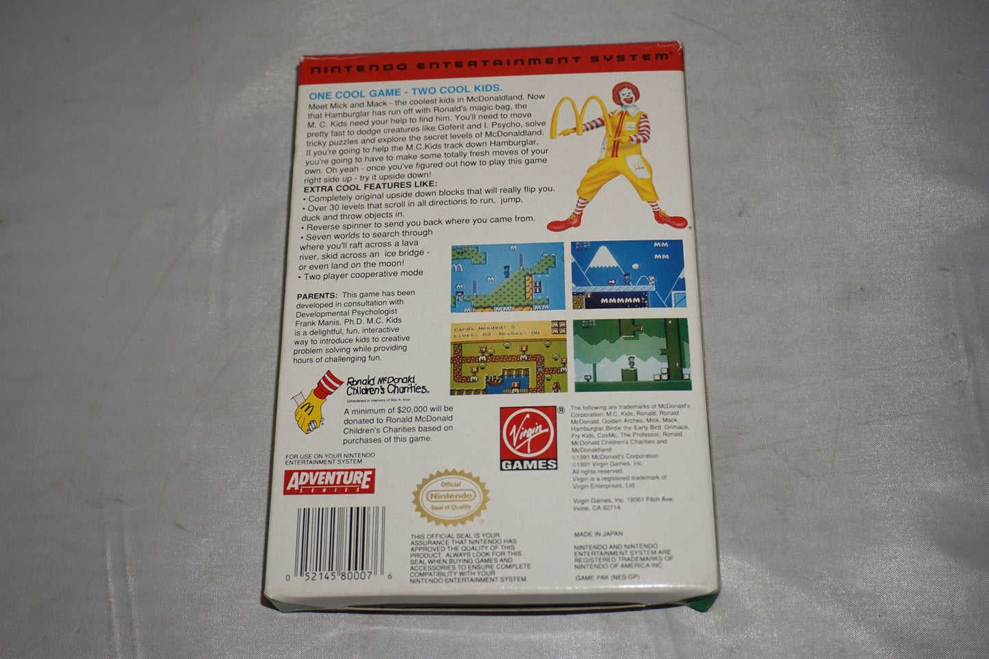 M.C Kids MC (Nintendo NES) Complete in Box CIB