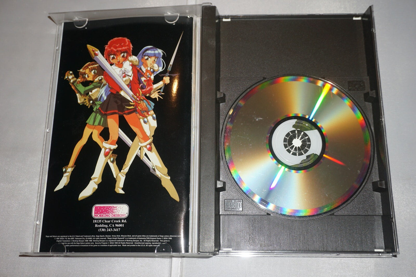 Magic Knight Rayearth (Sega Saturn) Complete w/ Reg Card & Stickers Fuu Disk