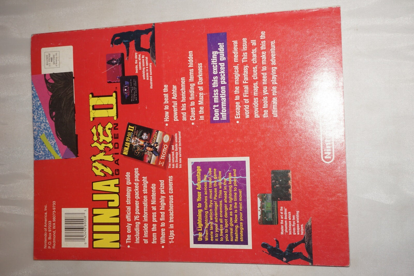 Sg2/Np15 Ninja Gaiden II 2 15 Nintendo Power Magazine #3 Poster