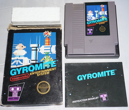 Gyromite Hangtab No Code (Nintendo NES) Complete in Box CIB #2