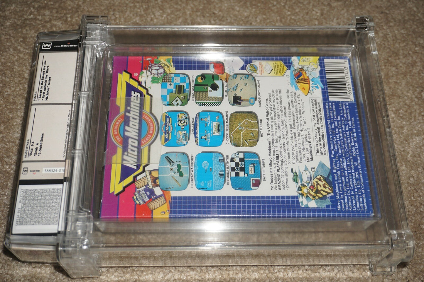 Micro Machines (Nintendo NES) WATA 9.4 A NEW Factory Sealed