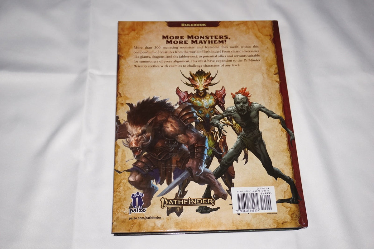 Bestiary 2 Second Edition Hardcover Book Pathfinder NEW