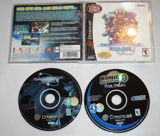 Phantasy Star Online (Sega Dreamcast) Complete w/ Sonic Trial Tested
