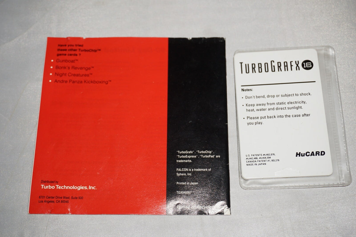 Falcon (Turbo Grafx 16 tg16) with Manual Turbografx