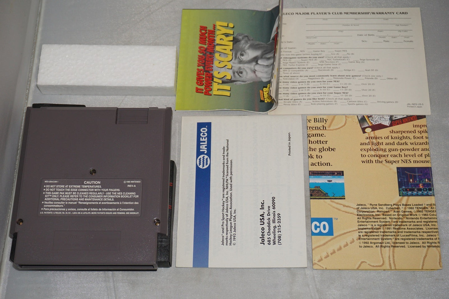 Pro Sport Hockey (Nintendo NES) Complete in Box w/ Reg Card CIB