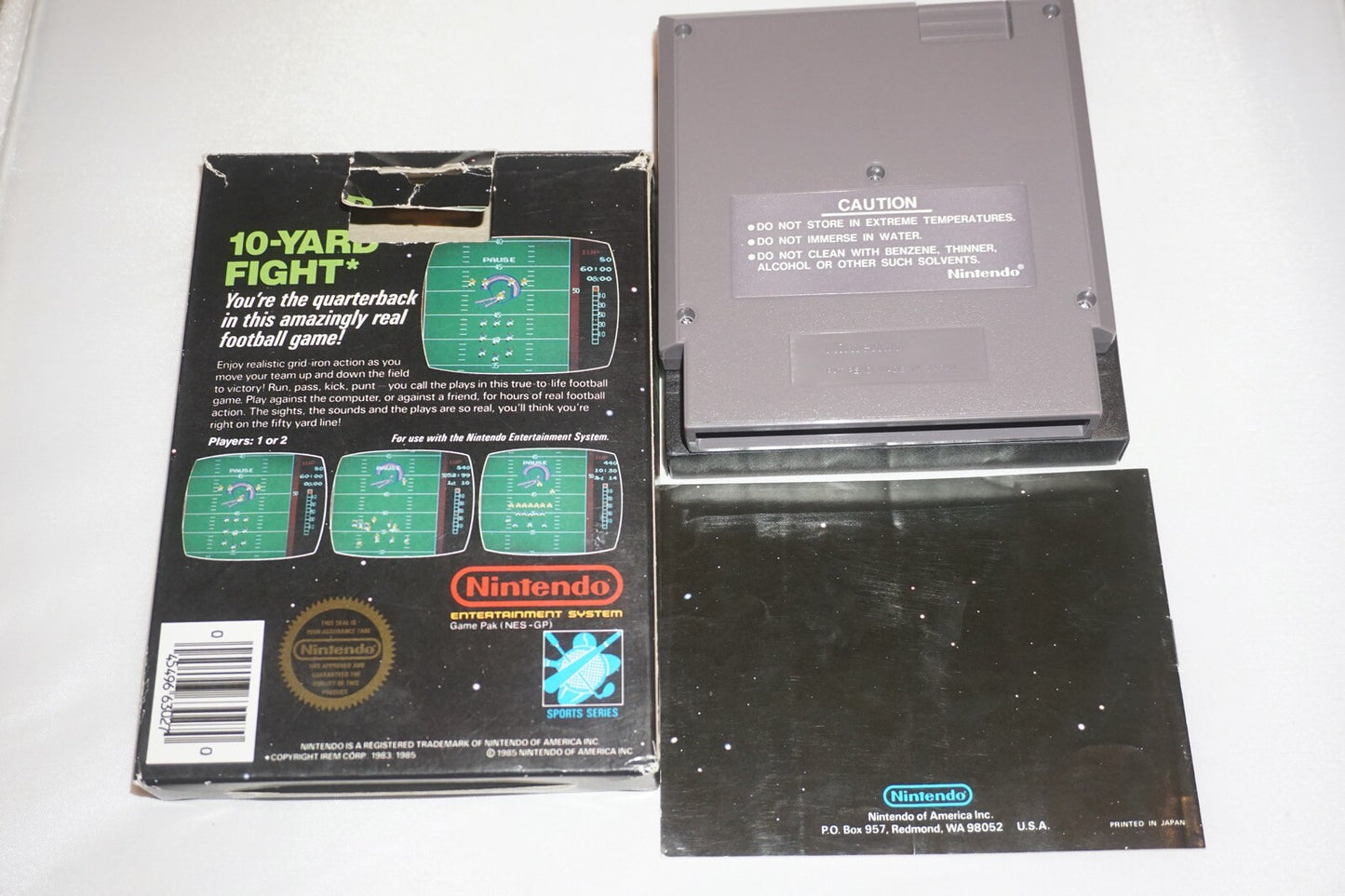 10 Yard Fight HANGTAB No Code (Nintendo NES) Complete in Box CIB #2