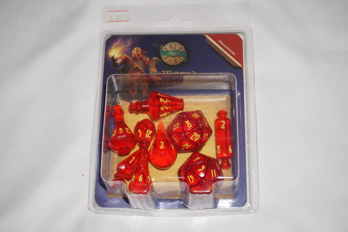 Hero Poly Dice Wizard 8 Dice Set Dragonfire Dice Set NEW Sealed
